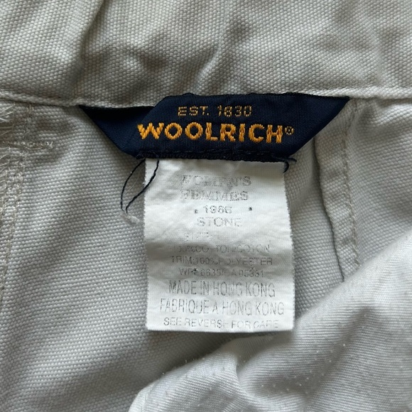 Woolrich Vintage High Rise Light Cream Cargo Shorts - Picture 12 of 17